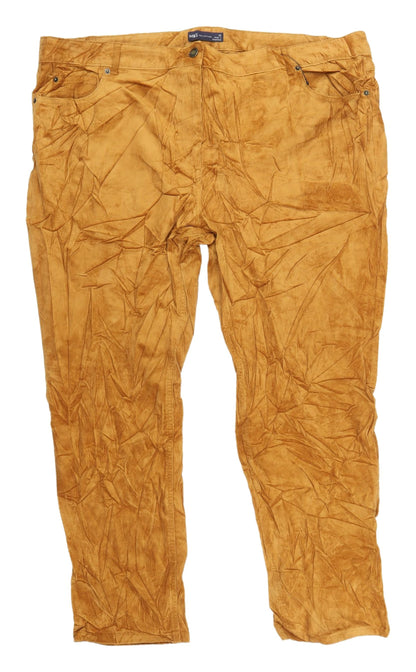 Womens UK Size 22 Marks and Spencer Regular Fit  Brown Trousers