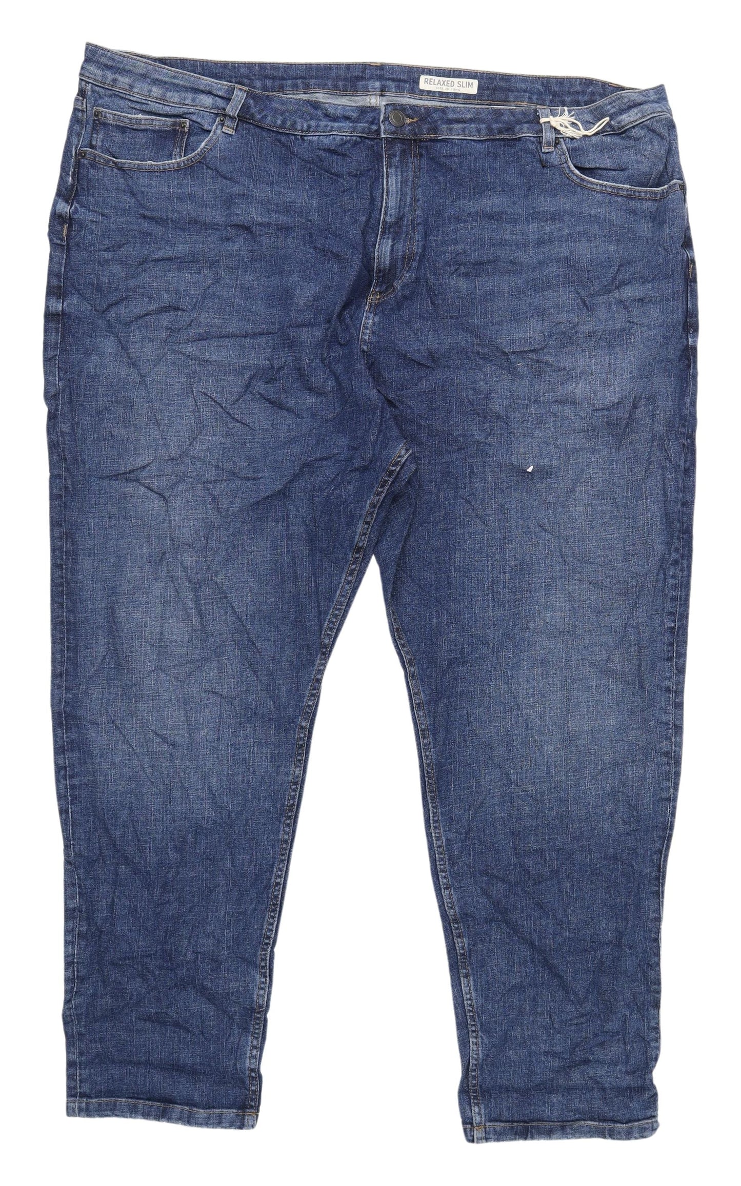 Womens UK Size 6 Marks and Spencer Relaxed Fit Straight Blue Jeans