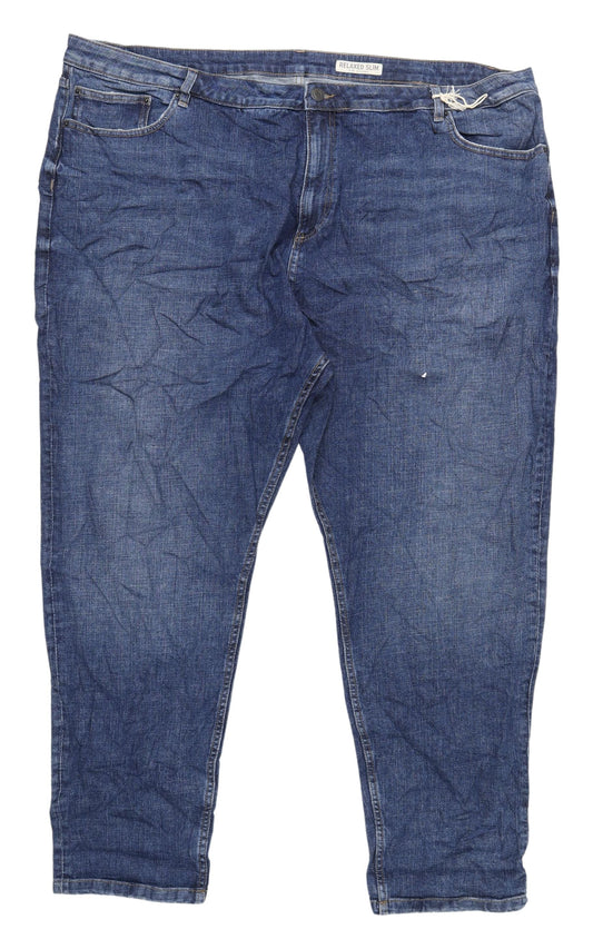 Womens UK Size 6 Marks and Spencer Relaxed Fit Straight Blue Jeans