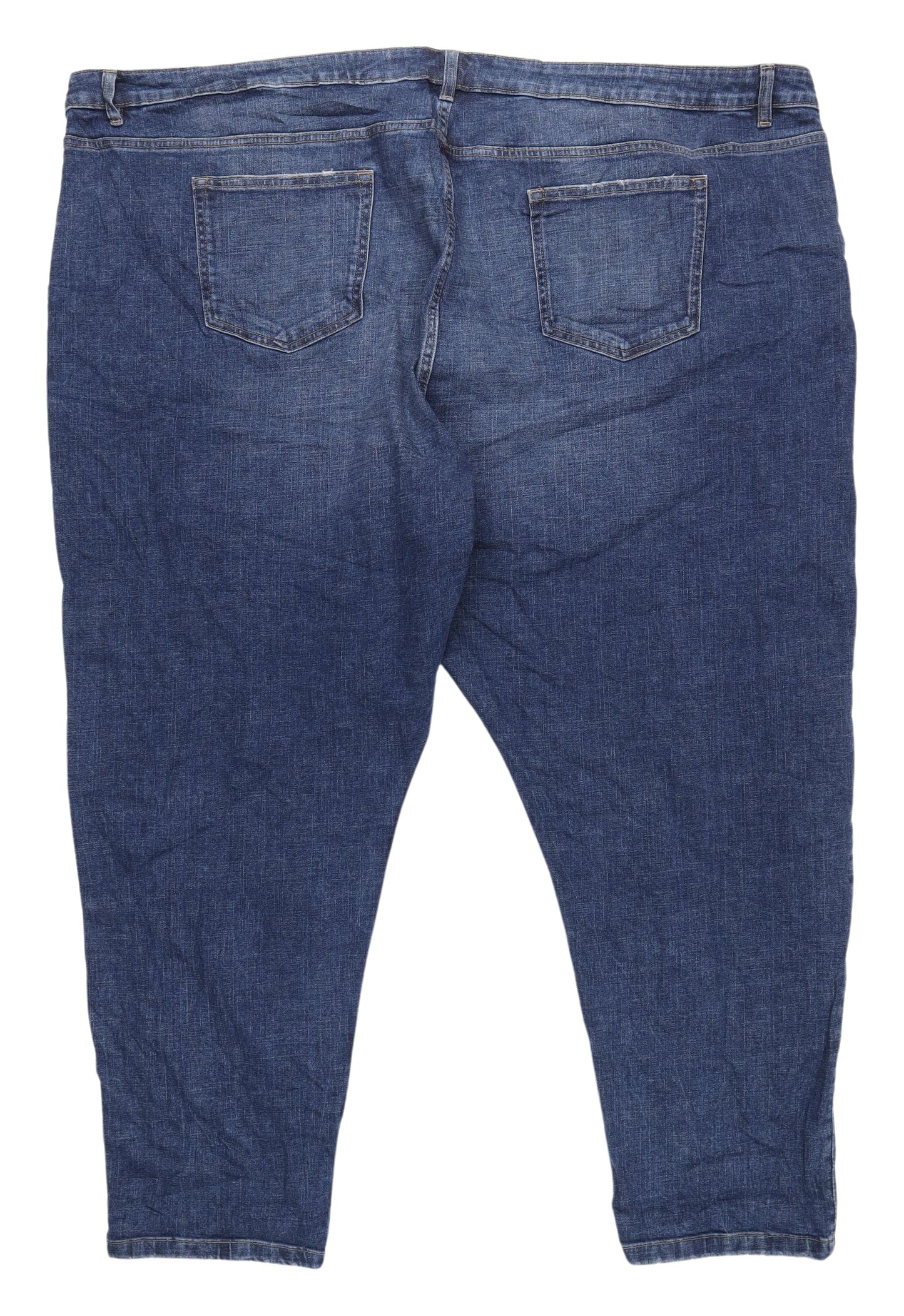 Unisex Adultss UK Size 32 Marks and Spencer Relaxed Fit Straight Blue Jeans