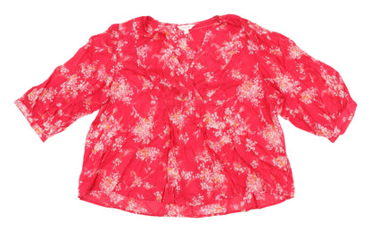 Womens UK Size L Marks and Spencer Pink Tunic Blouse