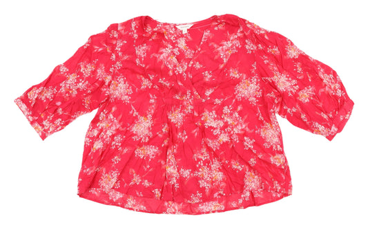Womens UK Size L Marks and Spencer Pink Tunic Blouse