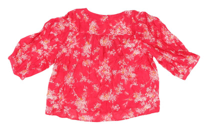 Womens UK Size L Marks and Spencer Pink Tunic Blouse