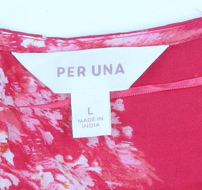 Womens UK Size L Marks and Spencer Pink Tunic Blouse