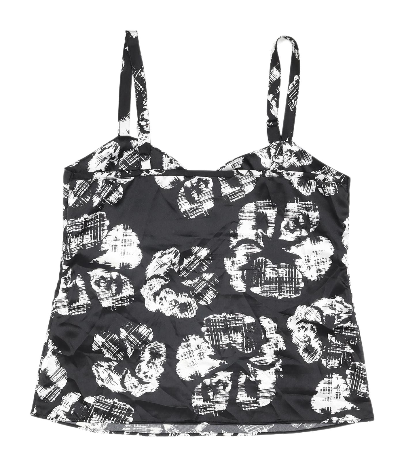 Womens UK Size 10 Debenhams Black Camisole Tank