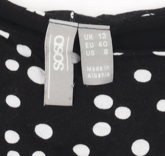 Womens UK Size 12 ASOS Black Tunic