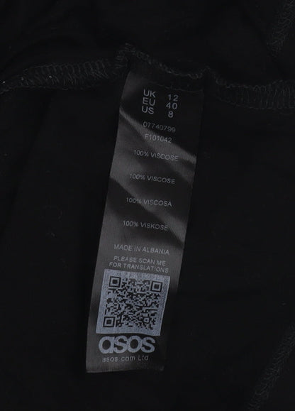 Womens UK Size 12 ASOS Black Tunic