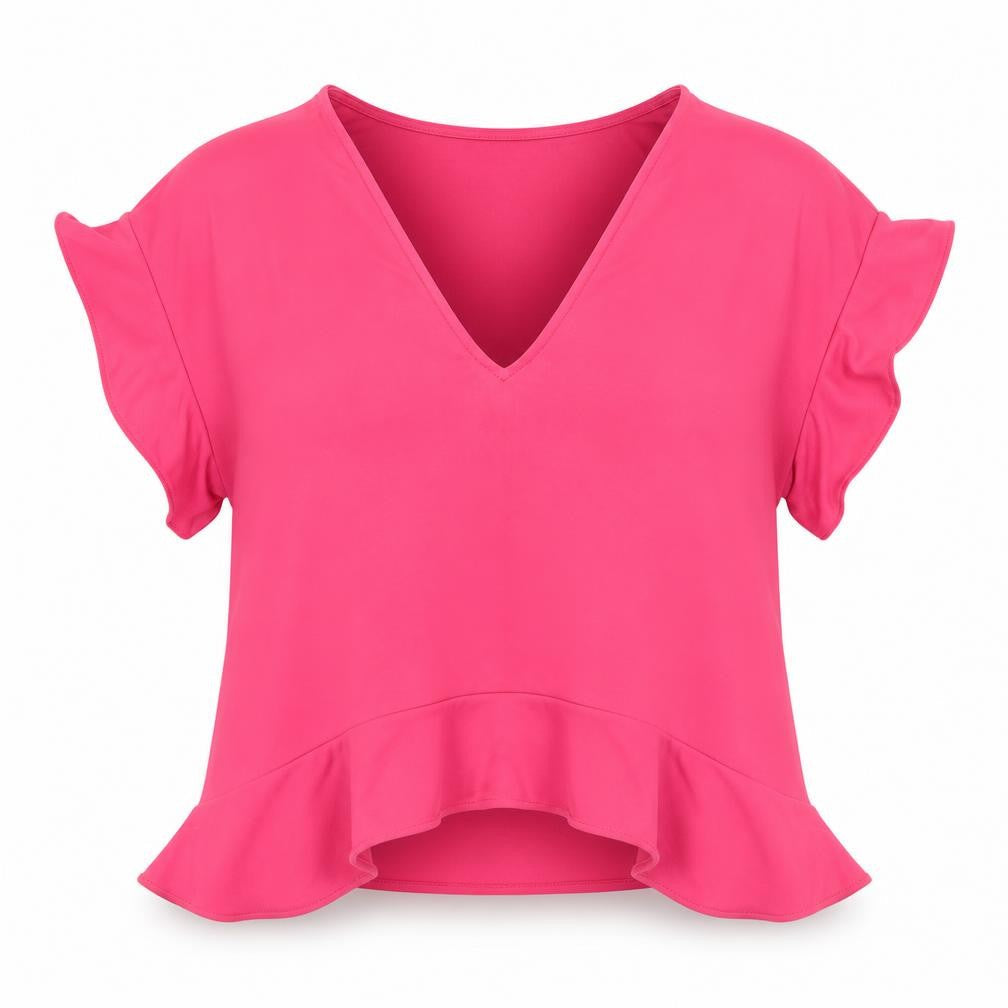Womens UK Size S Zara Pink Basic Blouse