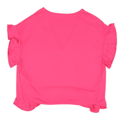 Womens UK Size S Zara Pink Basic Blouse