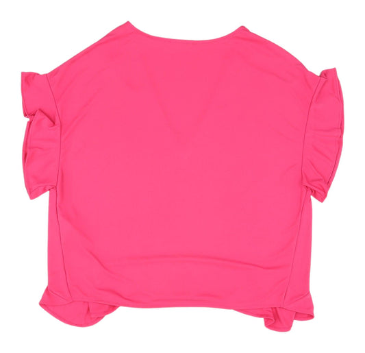 Womens UK Size S Zara Pink Basic Blouse