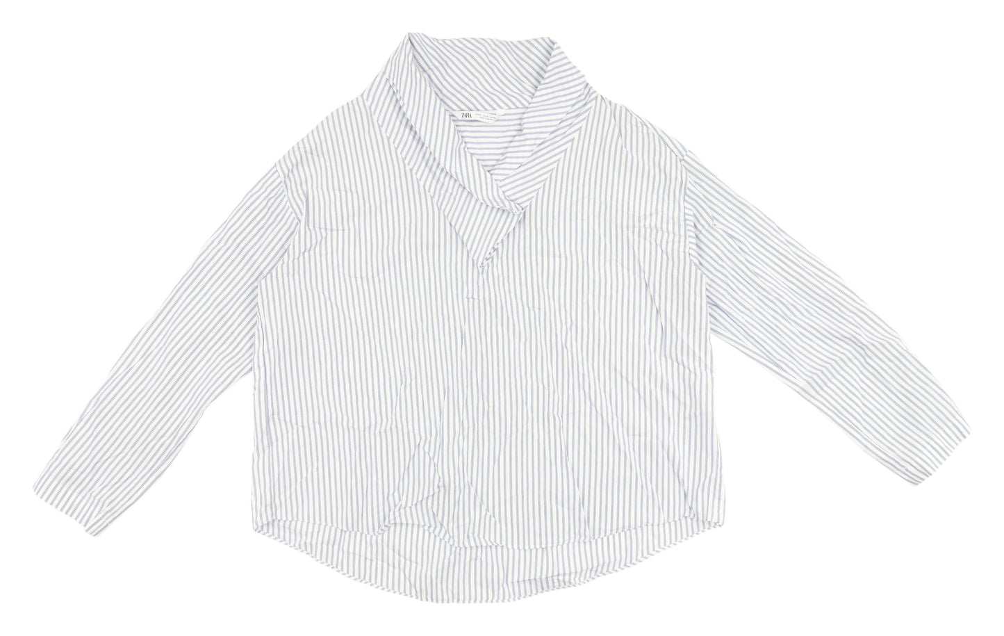 Womens UK Size XL Zara Blue Basic Button-Up
