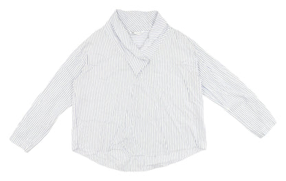 Womens UK Size XL Zara Blue Basic Button-Up