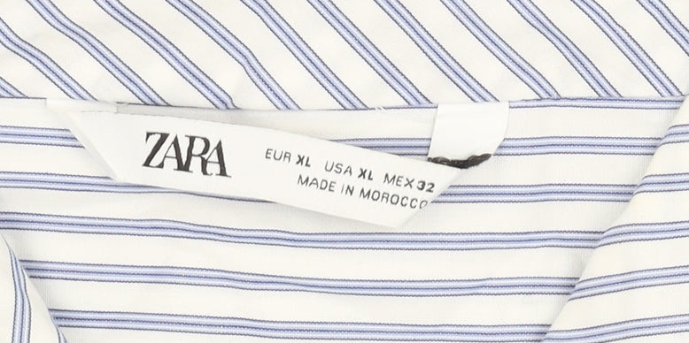 Womens UK Size XL Zara Blue Basic Button-Up