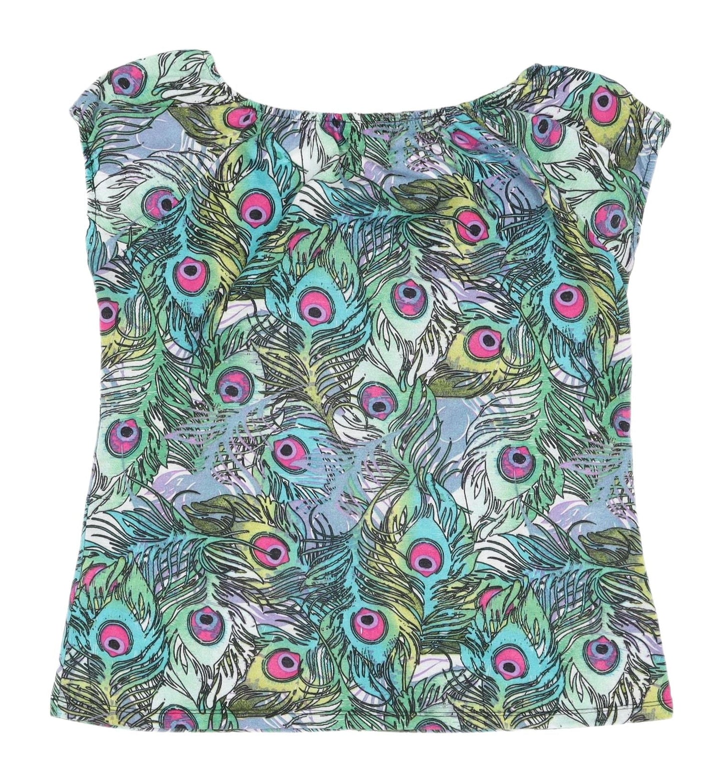 Womens UK Size 12 Originals Multicoloured Basic Blouse