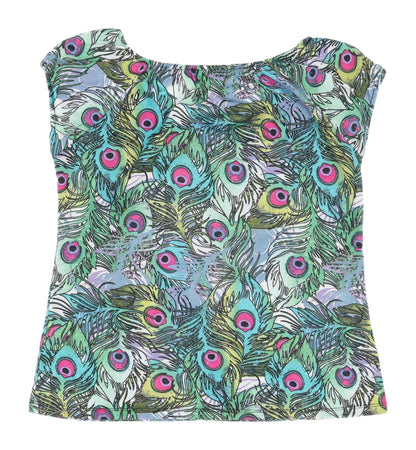 Womens UK Size 12 Originals Multicoloured Basic Blouse