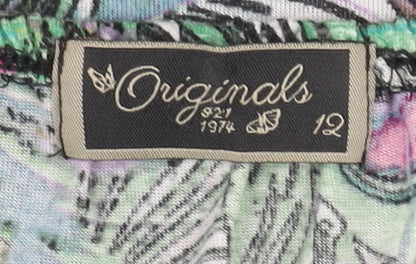 Womens UK Size 12 Originals Multicoloured Basic Blouse