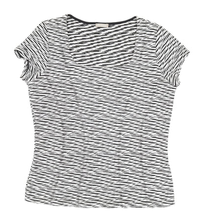 Womens UK Size S Planet White  T-Shirt