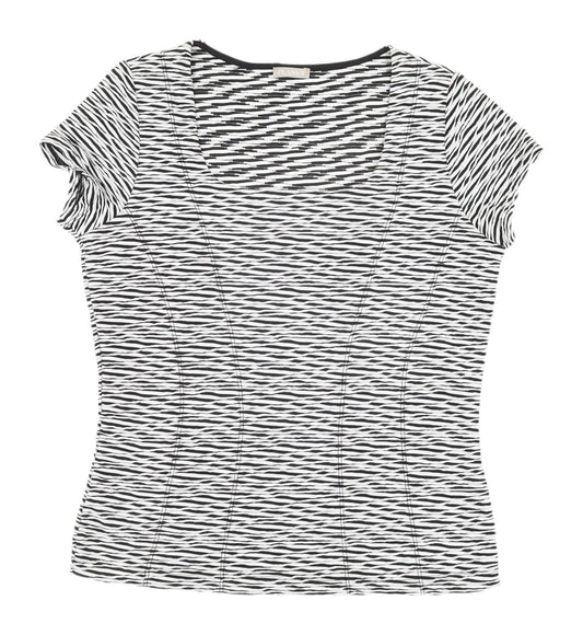 Womens UK Size S Planet White  T-Shirt