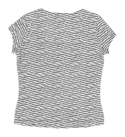 Womens UK Size S Planet White  T-Shirt