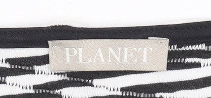 Womens UK Size S Planet White  T-Shirt