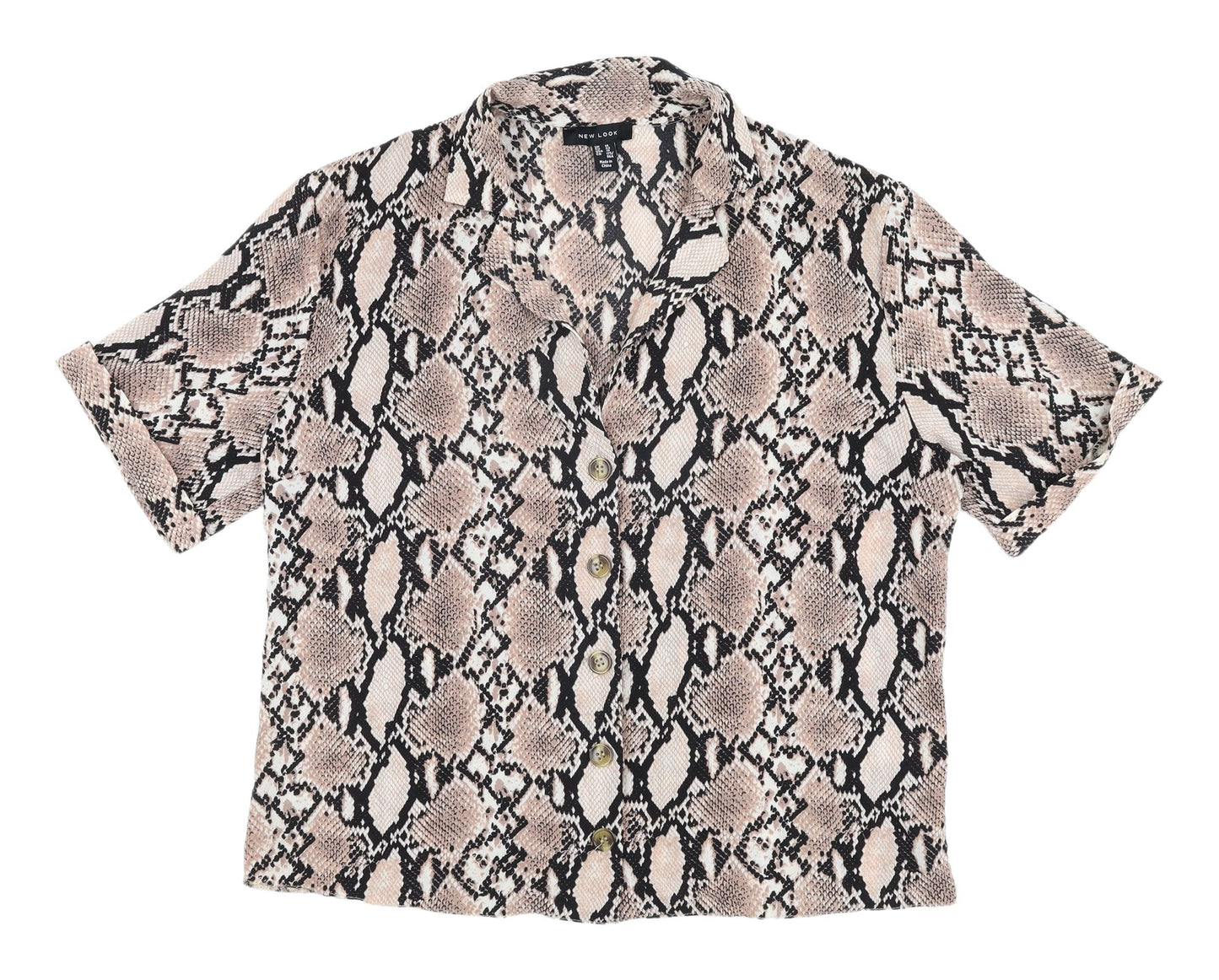 Womens UK Size 14 New Look Multicoloured Basic Blouse