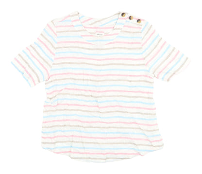 Womens UK Size 6 Marks and Spencer Multicoloured Basic T-Shirt
