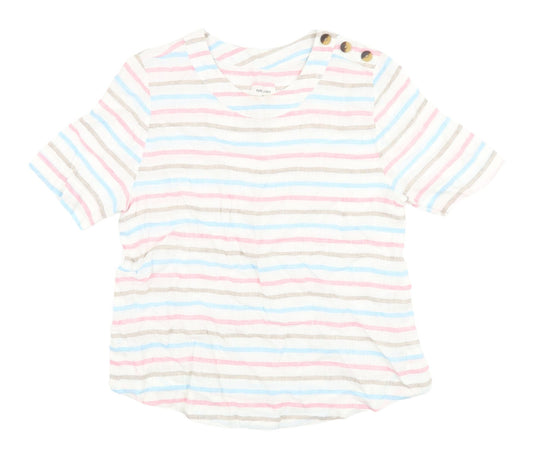 Womens UK Size 6 Marks and Spencer Multicoloured Basic T-Shirt