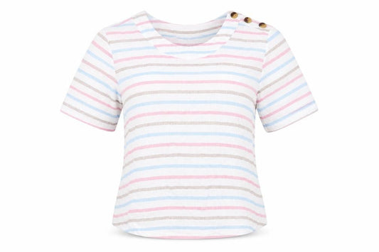 Womens UK Size 6 Marks and Spencer Multicoloured Basic T-Shirt