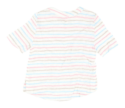 Womens UK Size 6 Marks and Spencer Multicoloured Basic T-Shirt