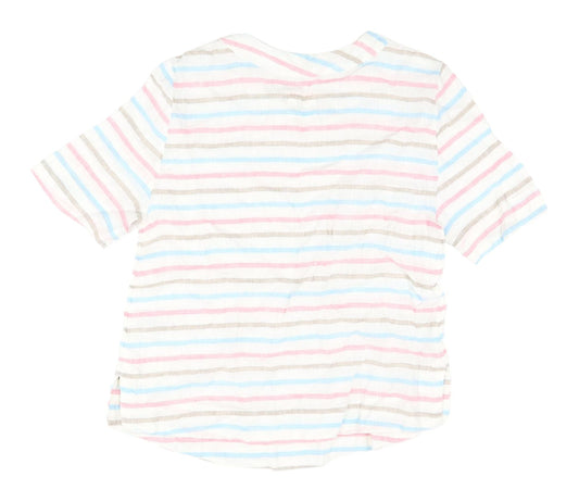 Womens UK Size 6 Marks and Spencer Multicoloured Basic T-Shirt