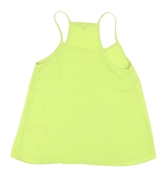 Womens UK Size 8 New Look Green Basic Tank
