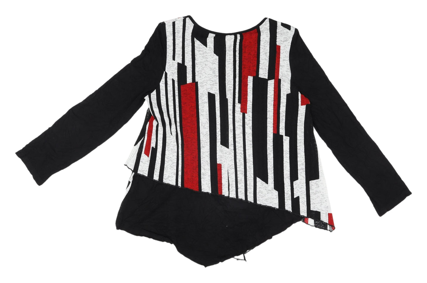 Womens UK Size 12 Roman Multicoloured Asymmetric Blouse