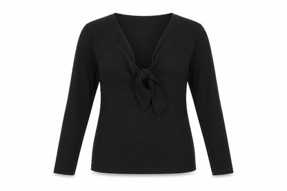 Womens UK Size 16 Jeuvre Black Wrap Blouse