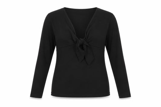 Womens UK Size 16 Jeuvre Black Wrap Blouse