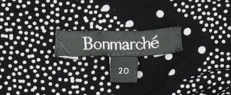 Bonmarché Women's Black Geometric Blouse, Size 20