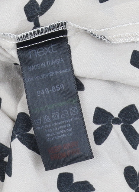 Womens UK Size 14 NEXT Ivory Basic Blouse