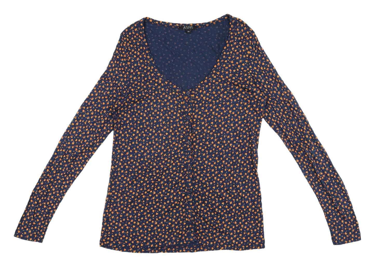 Womens UK Size 20 ASOS Blue Basic Blouse