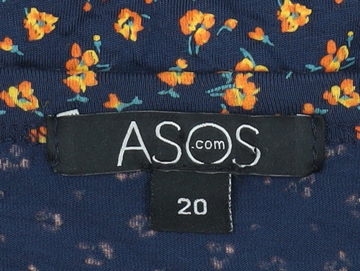 Womens UK Size 20 ASOS Blue Basic Blouse