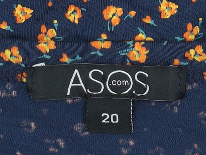 Womens UK Size 20 ASOS Blue Basic Blouse