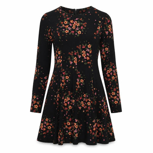 Blue Vanilla Women's Floral Long Sleeve Fit & Flare Dress