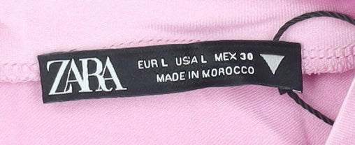 Zara Women's Pink Shift Dress L Casual Spring