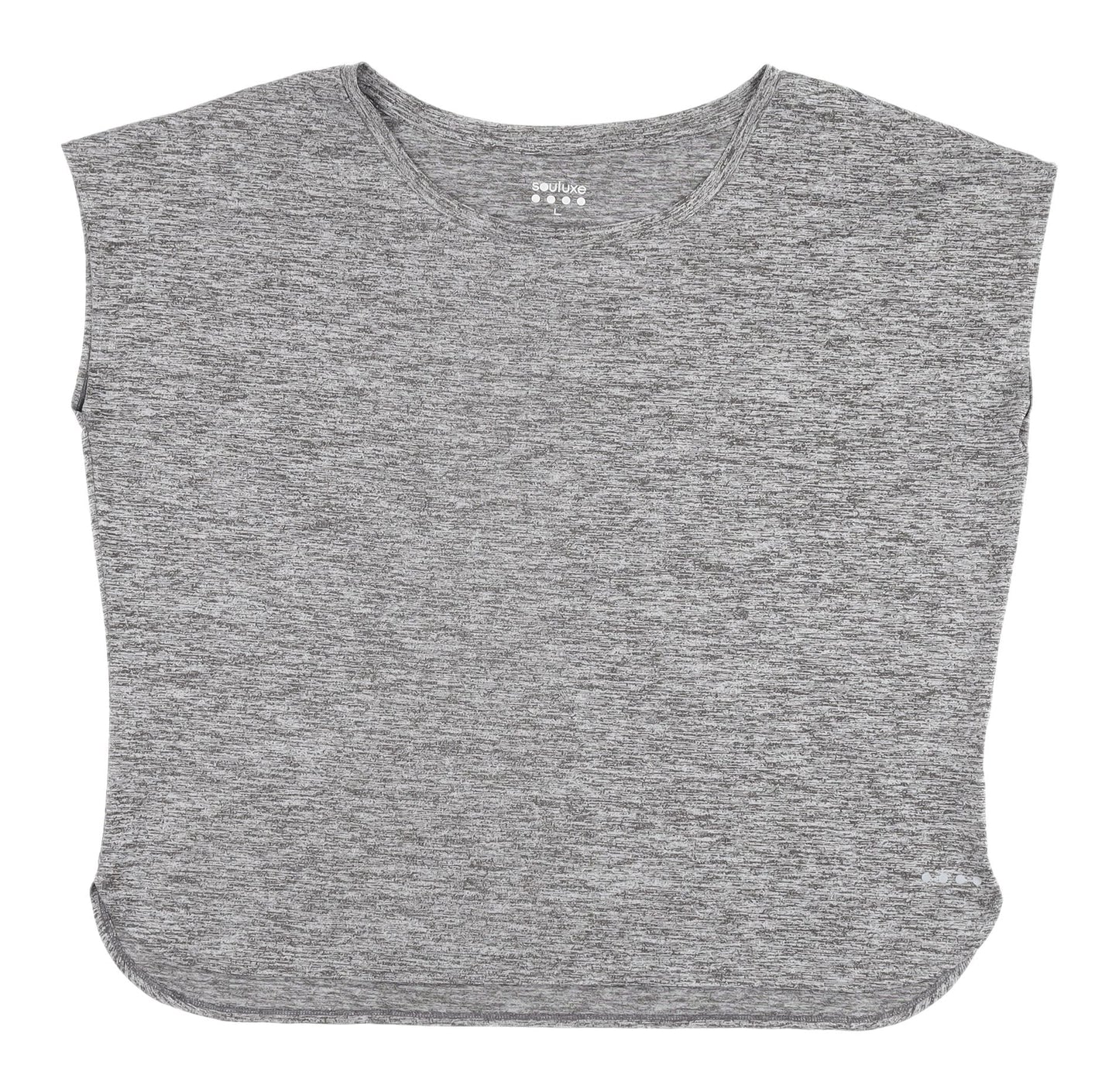 Unisex Adults UK Size L Souluxe Grey Basic T-Shirt