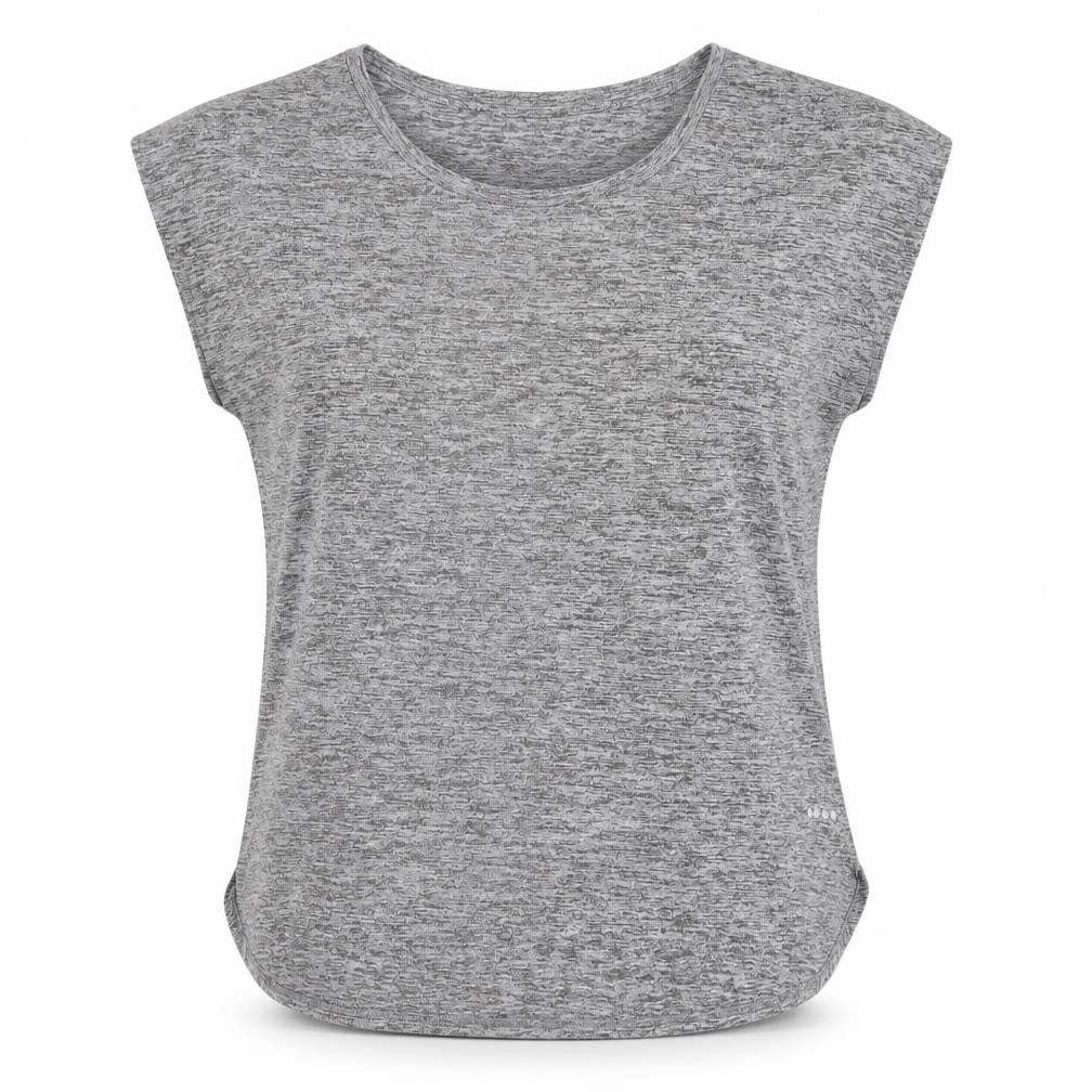 Front view of Souluxe Grey Sleeveless T-Shirt, unisex adults, size L