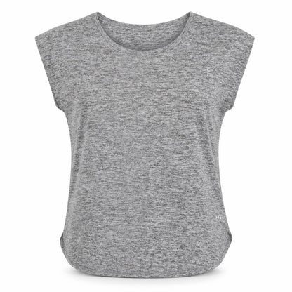 Front view of Souluxe Grey Sleeveless T-Shirt, unisex adults, size L
