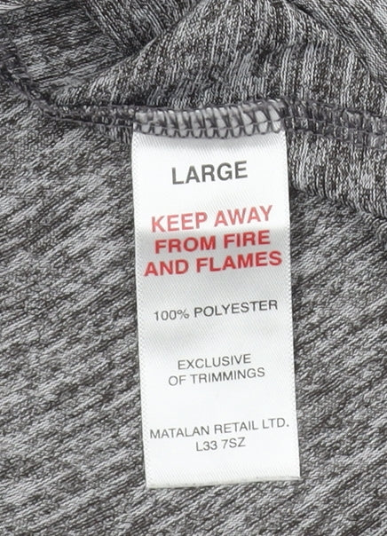Unisex Adults UK Size L Souluxe Grey Basic T-Shirt