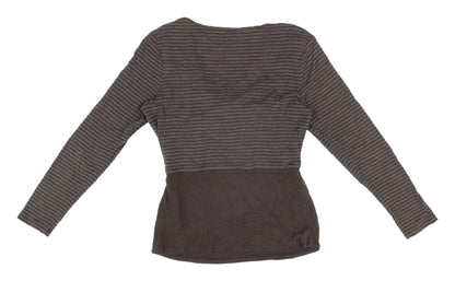 Womens UK Size 14 Marks and Spencer Brown Cropped T-Shirt
