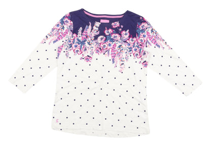 Womens UK Size 12 Joules Multicoloured Jersey T-Shirt
