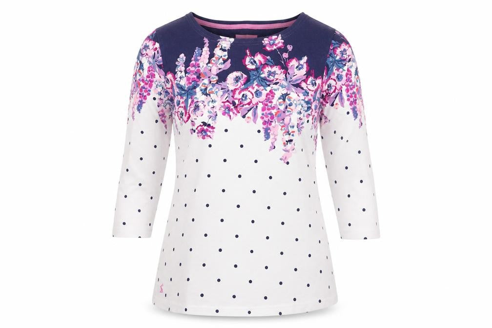 Womens UK Size 12 Joules Multicoloured Jersey T-Shirt