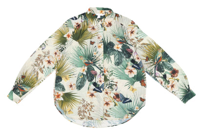 Womens UK Size 8 H&M Multicoloured Tunic Button-Up