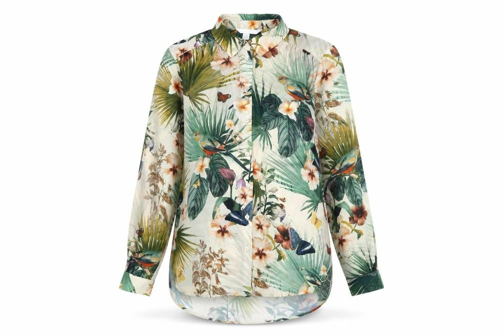 Womens UK Size 8 H&M Multicoloured Tunic Button-Up